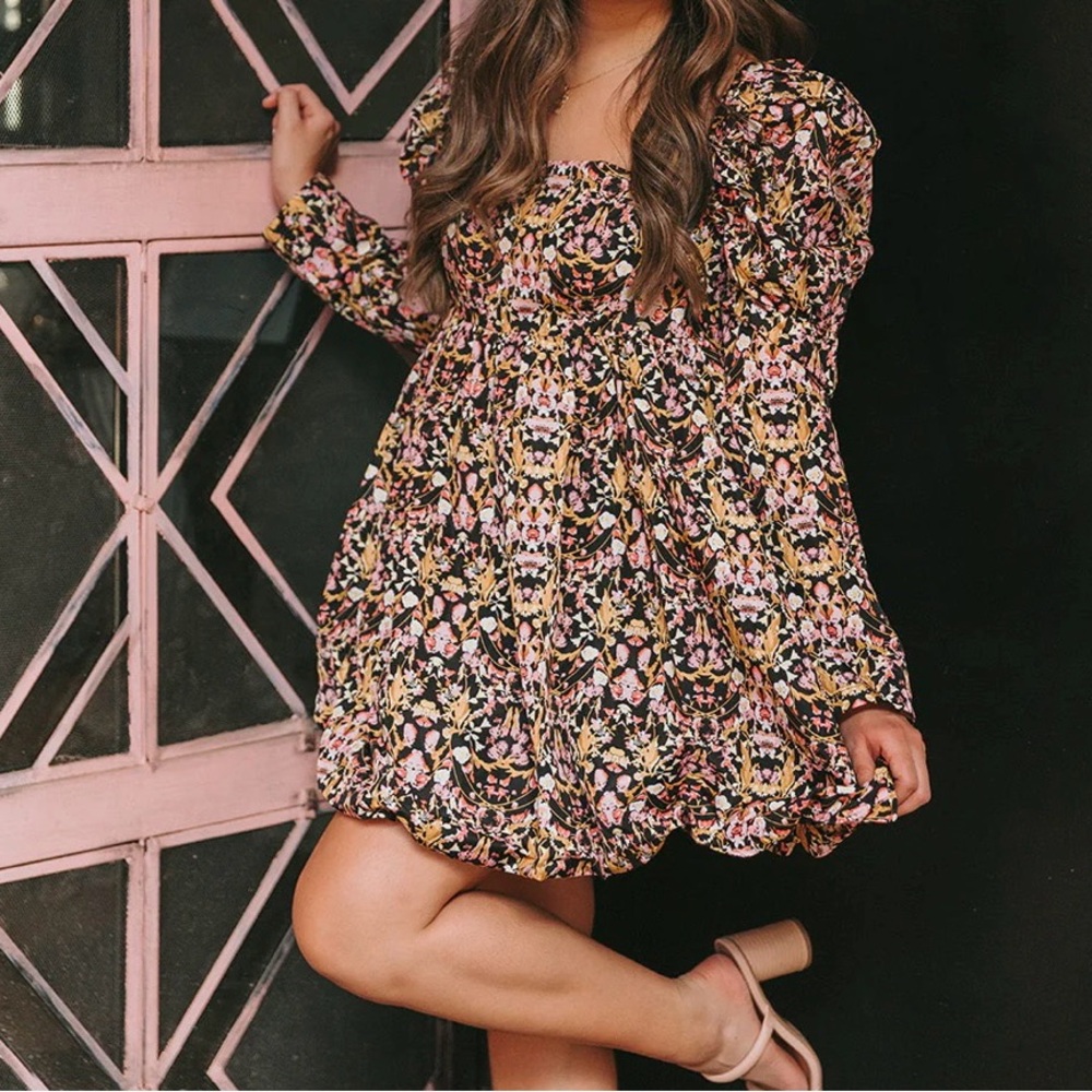 BuddyLove Stassie Puff Sleeve Babydoll Dress